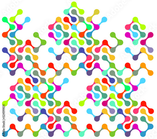 Verbindung, abstrakte bunte grafische Konzept Darstellung