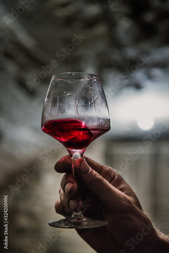 Dégustation de vin rouge de Savoie photo