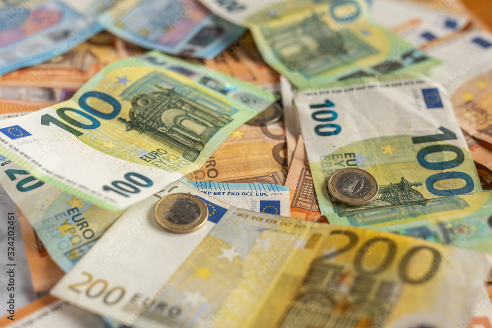 colorfull european cash Euro currency money payment colorfull european cash Euro currency money payment