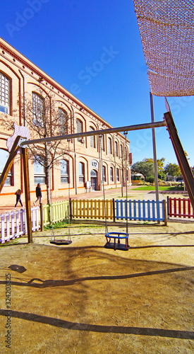 Parque infantil en Masquefa, Anoia, Barcelona, ​​Catalunya, Spain, Europe