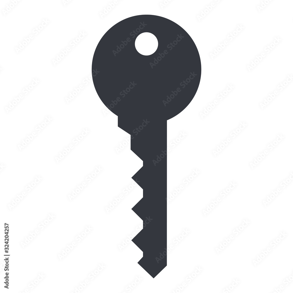 Key Icon. Vector Silhouette Icon Key Icon. Vector Silhouette Icon