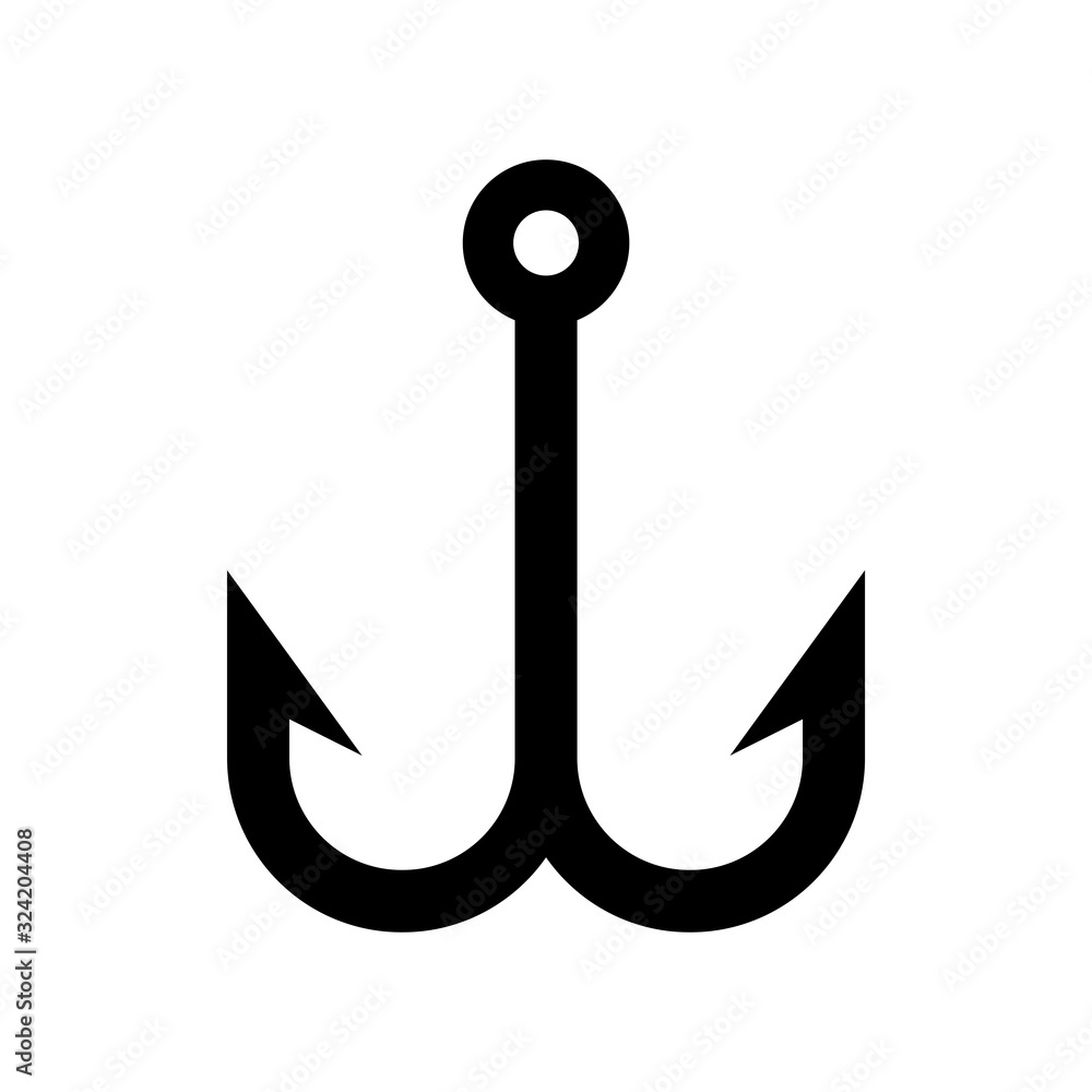 fishing hook - sport fishing icon vector design template fishing hook - sport fishing icon vector design template