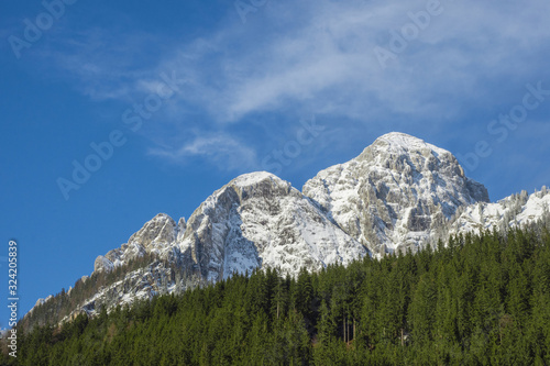Winter landscape with beautiful high mountains in The Gesause National Park, in Styria region, Austria © Aron M  - Austria