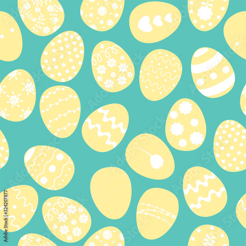 Wallpaper Mural Easter eggs, seamless background, pattern. Vector illustration. Torontodigital.ca
