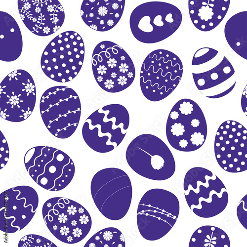 Wallpaper Mural Easter eggs, seamless background, pattern. Vector illustration. Torontodigital.ca
