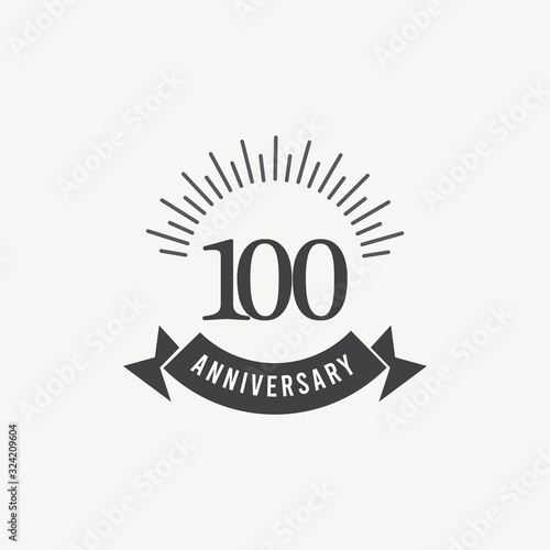 100 Years Anniversary Celebration Vector Template Design Illustration