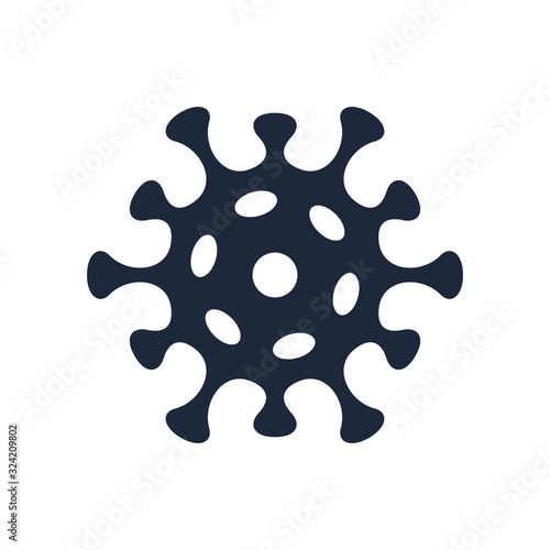 Bacteria graphic icon. Virus sign isolated on white background. Microbe symbol. Vector illustration
