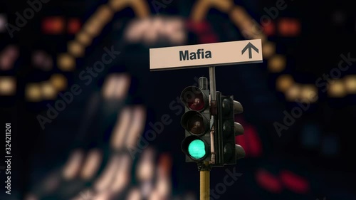 Street Sign the Way to Mafia