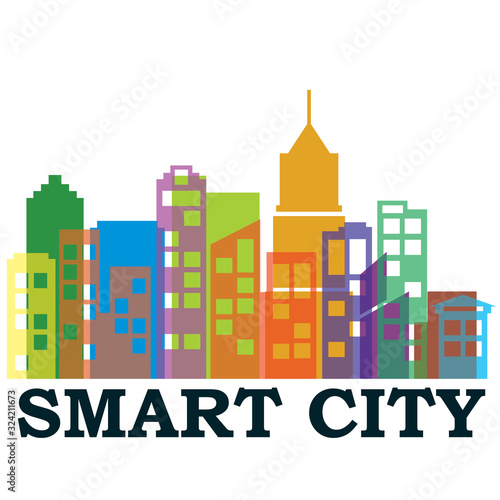 TOWN AND CITY LOGO ICON VECTOR BUILDINGS