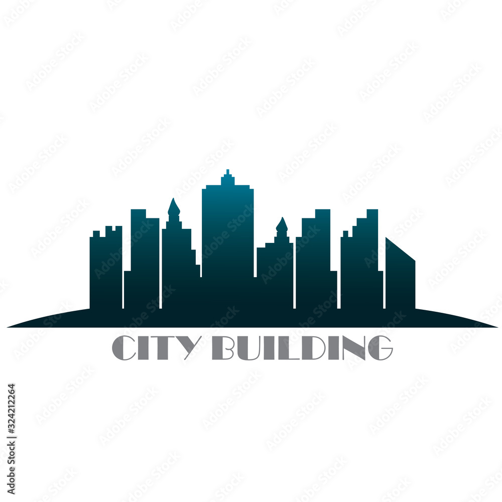TOWN AND CITY LOGO ICON VECTOR BUILDINGS