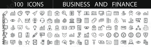 Set vector line icons in flat design with elements for mobile concepts and web applications. Collection of modern infographic logo and pictograms.
