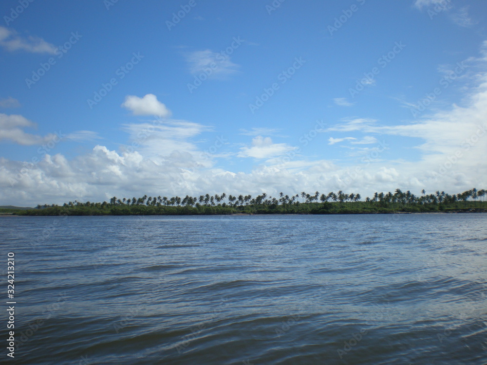 Landscape of Praia dos Carneiros in northeastern Brazil. Landscape of Praia dos Carneiros in northeastern Brazil.
