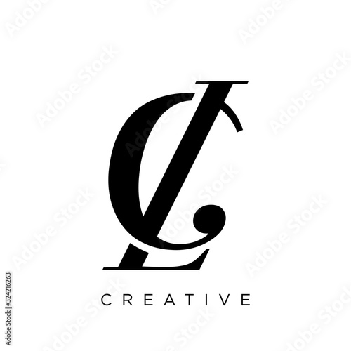 cl logo design vector icon