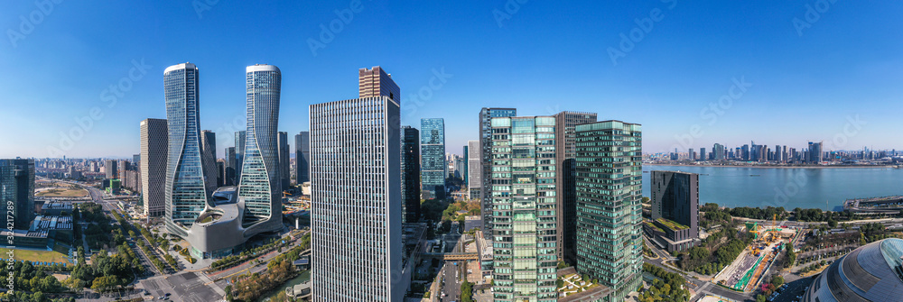 Naklejka premium city skyline in hangzhou china