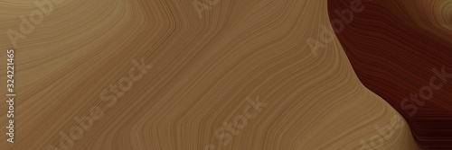 surreal banner with brown, very dark red and very dark pink colors. dynamic curved lines with fluid flowing waves and curves