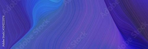 colorful banner with dark slate blue, very dark violet and midnight blue colors. dynamic curved lines with fluid flowing waves and curves © Eigens
