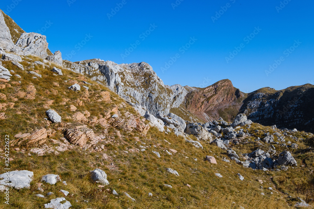 Red ridge mountain near Krn in Slovenia