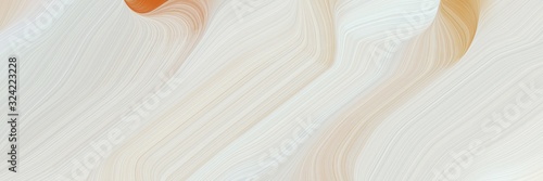 dynamic designed horizontal header with light gray, peru and tan colors. dynamic curved lines with fluid flowing waves and curves