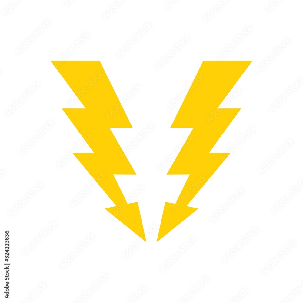 Creative Pair of Lightning Electric ThunderBolt Danger Vector Logo Icon Template for Electricity, Power, Plant, And Energy Bussiness Industry Company Creative Pair of Lightning Electric ThunderBolt Danger Vector Logo Icon Template for Electricity, Power, Plant, And Energy Bussiness Industry Company