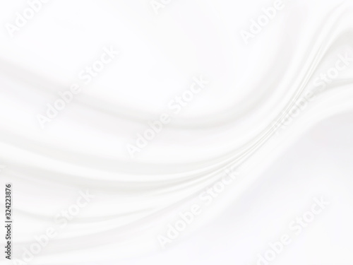 wave of white fabric for abstract background 