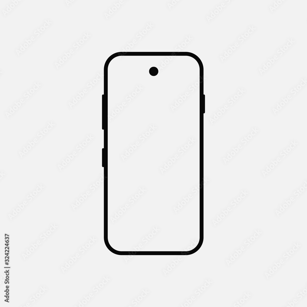 Smartphone icon. Mobile phone screen blank. Vector Smartphone icon. Mobile phone screen blank. Vector