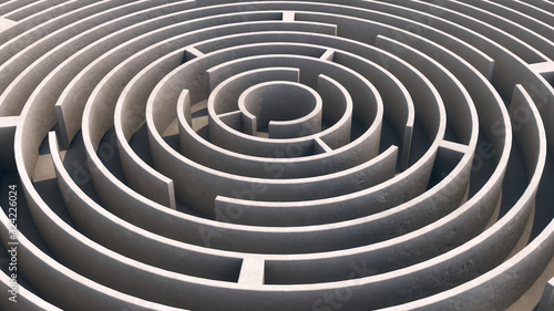Round maze. View from above