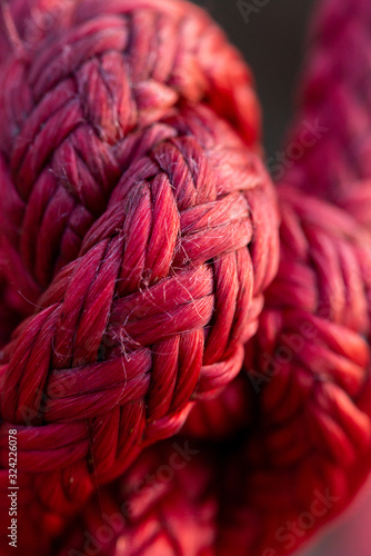 Thick red nautical cord