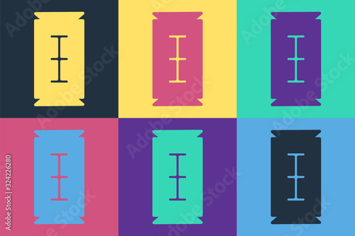 Pop art Blade razor icon isolated on color background. Vector Illustration