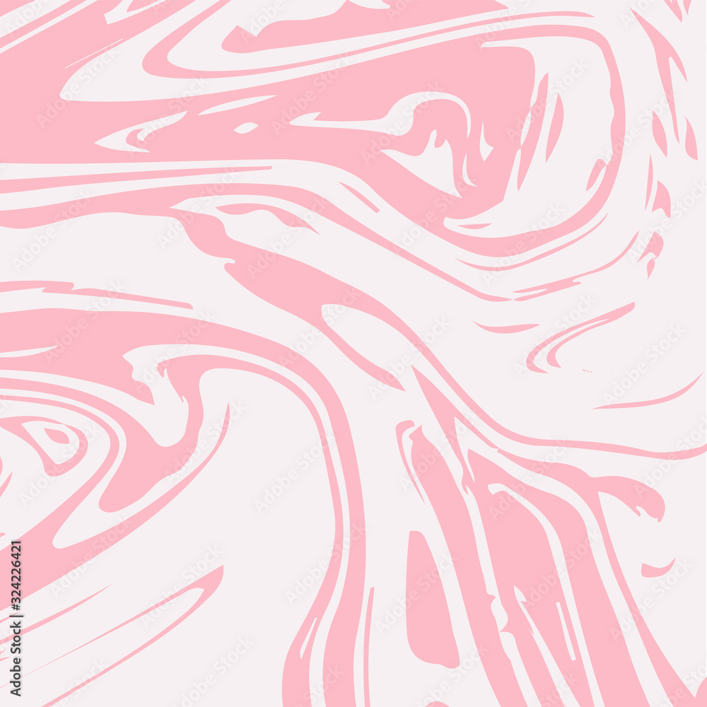 Marble Texture Vector Pink Liquid Paint Background. Fluid Paint Suminagashi Modern Pattern for Ice Cream, Cosmetics Ads, Stone Granite Design. Hipster Stone Marble Texture, Cool Neon Painting Splashes