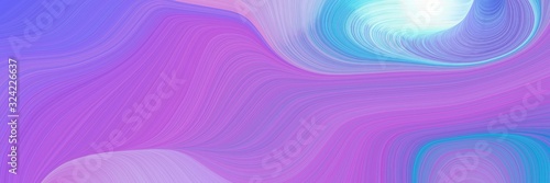 surreal header with medium purple, medium orchid and powder blue colors. dynamic curved lines with fluid flowing waves and curves © Eigens