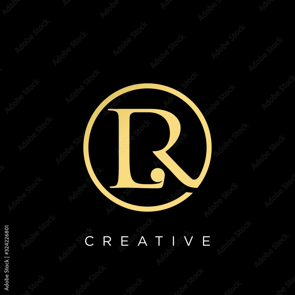 lr circle logo design vector icon lr circle logo design vector icon