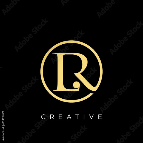 lr circle logo design vector icon