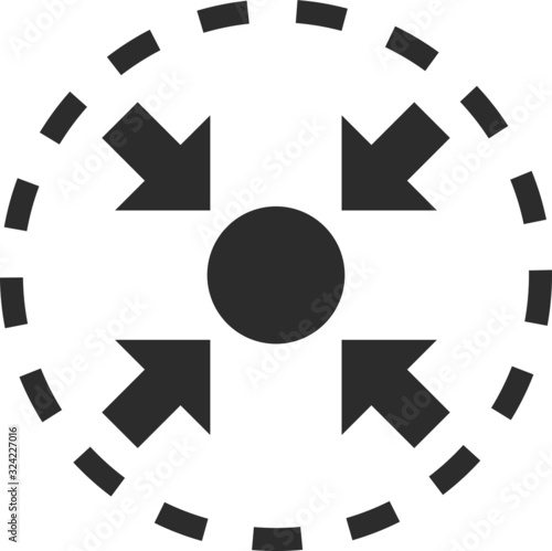 Compact size icon, vector illustration.