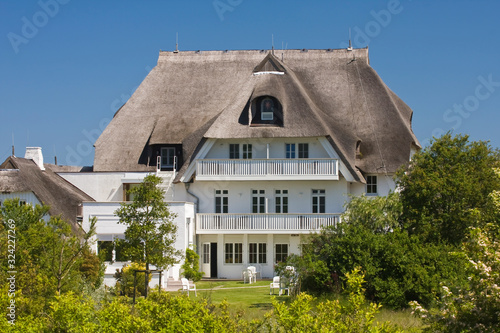 Thatched holiday home in the seaside,Hohwacht, Hohwachter Bay, Baltic Sea, Schleswig-Holstein, Germany, Europe