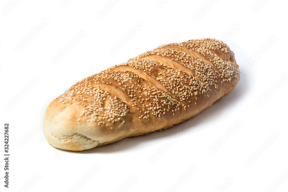 large loaf of bread with sesame seeds