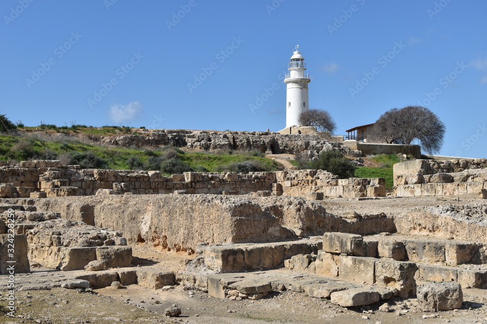 Park archeologiczny teatr grecki w Paphos Cyprus