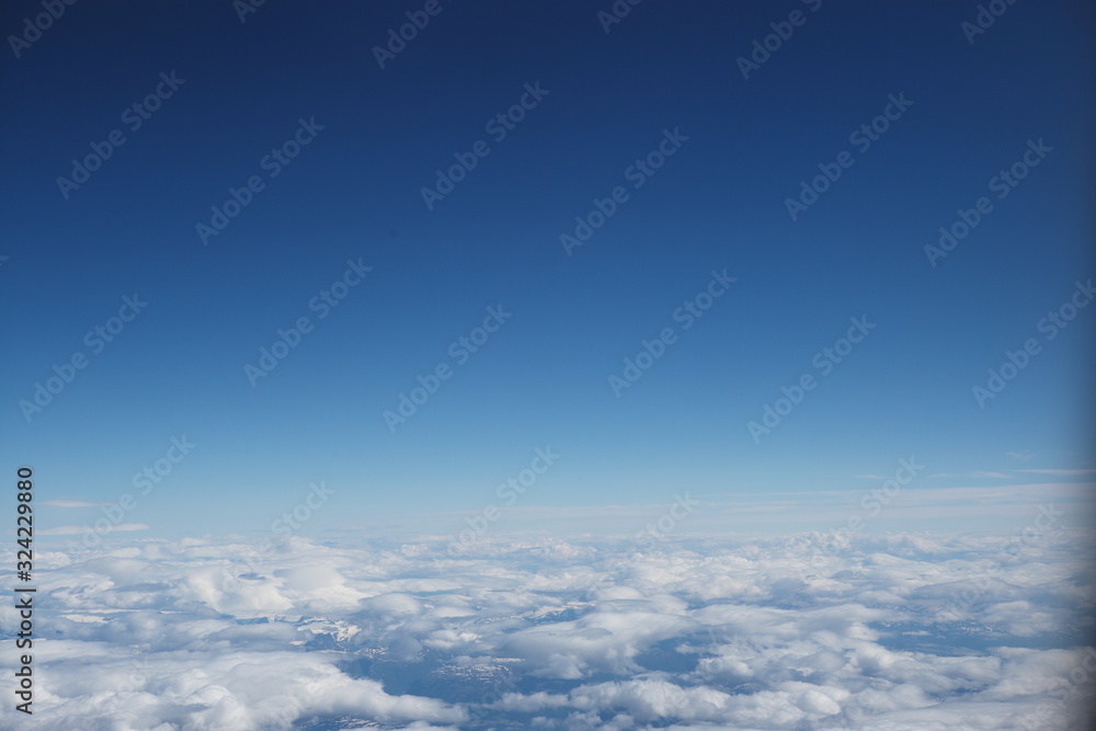 Horizont aus den Flugzeug, himmel und wolken