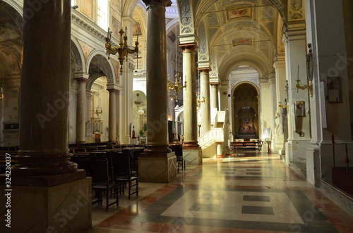 Interior of a church in Trapani, Sicily