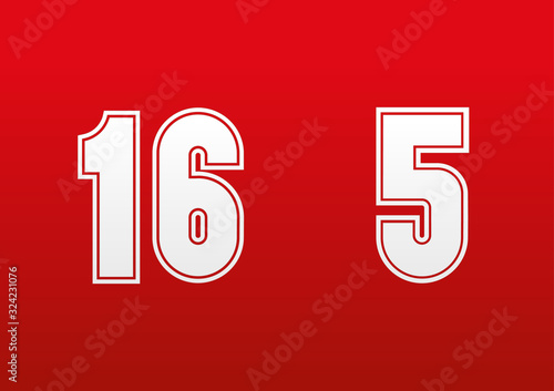 Obraz na płótnie Ferrari Formula 1 race numbers year 2020