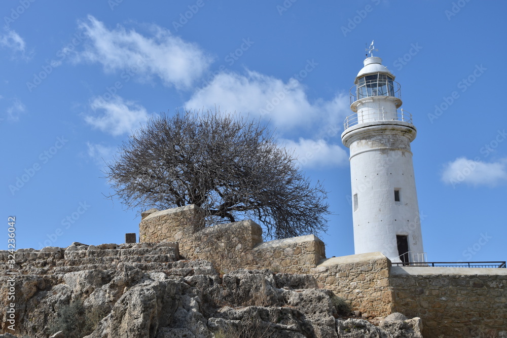Latarnia morska Paphos Cypr Latarnia morska Paphos Cypr