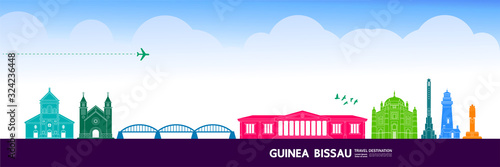 Guinea-Bissau travel destination grand vector illustration. 