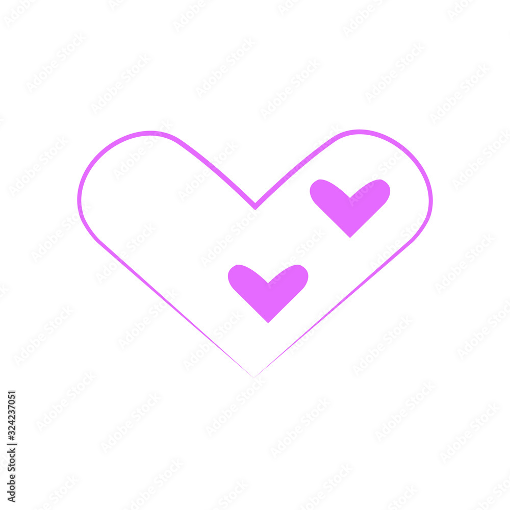 Vector heart of outline hand drawn heart icon. Illustration for your graphic design. Vector heart of outline hand drawn heart icon. Illustration for your graphic design.