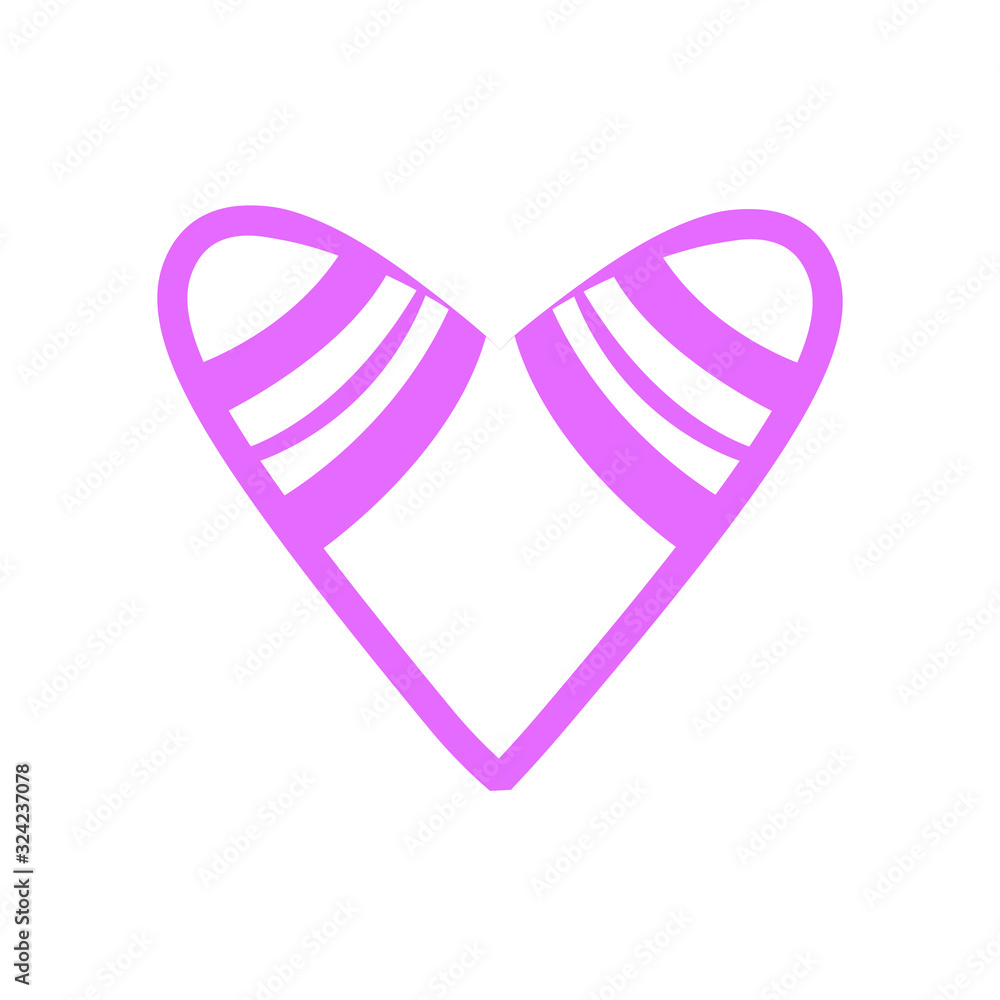 Vector heart of outline hand drawn heart icon. Illustration for your graphic design. Vector heart of outline hand drawn heart icon. Illustration for your graphic design.