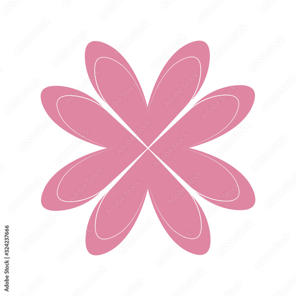 Vector heart flower of outline hand drawn heart icon. Illustration for your graphic design. Vector heart flower of outline hand drawn heart icon. Illustration for your graphic design.
