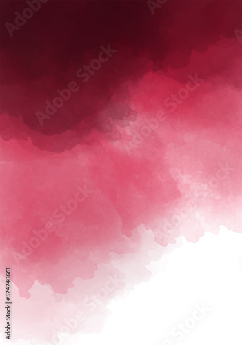 Dark burgundy, wine color watercolor background. Dark red luxury background.