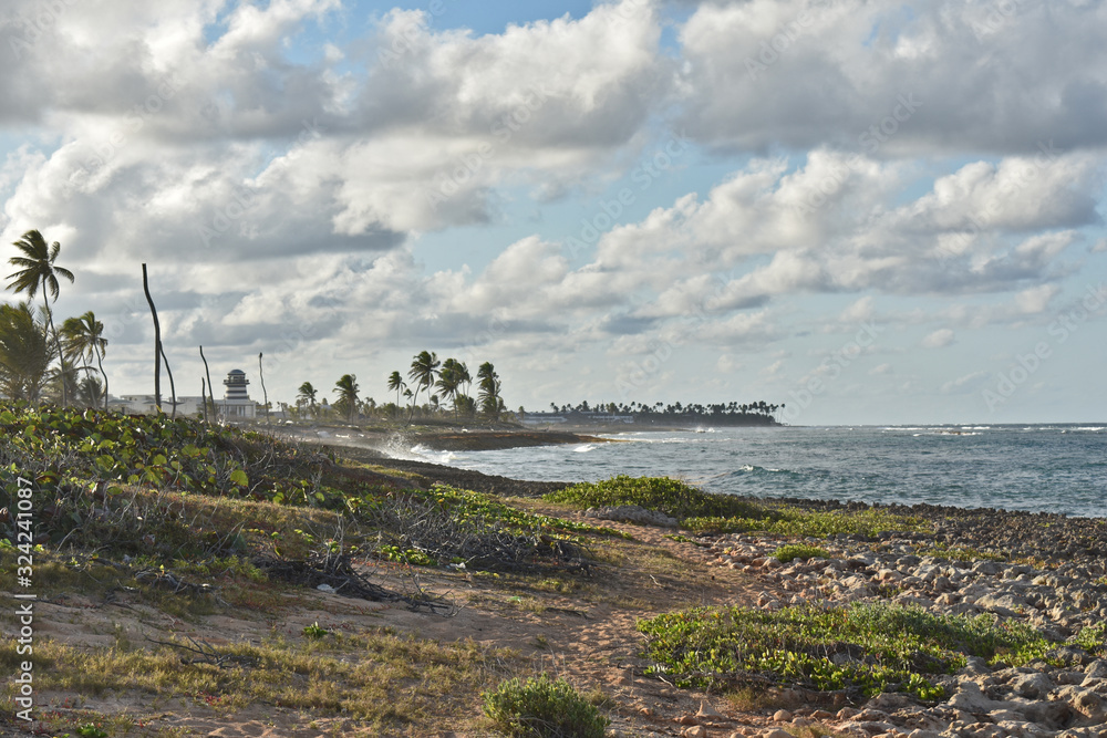 view of beach with blue sky and clouds view of beach with blue sky and clouds