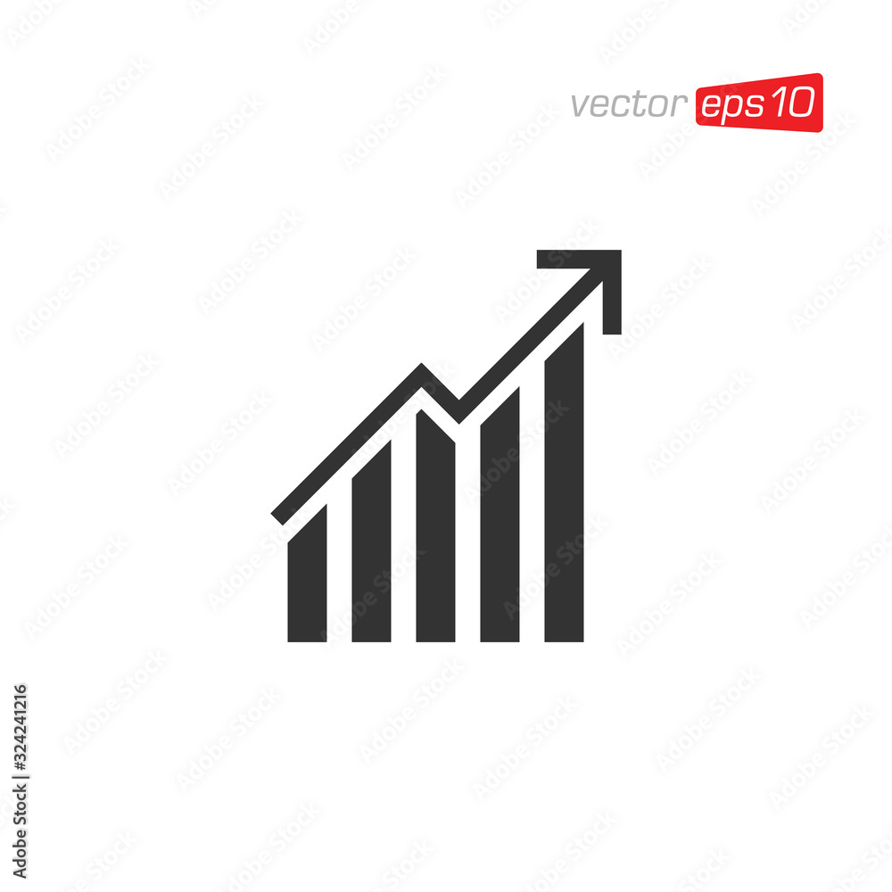 Growth Chart Icon Logo Design Vector Growth Chart Icon Logo Design Vector