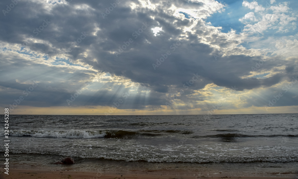 Fotografie beautiful sunset scenery on the beach