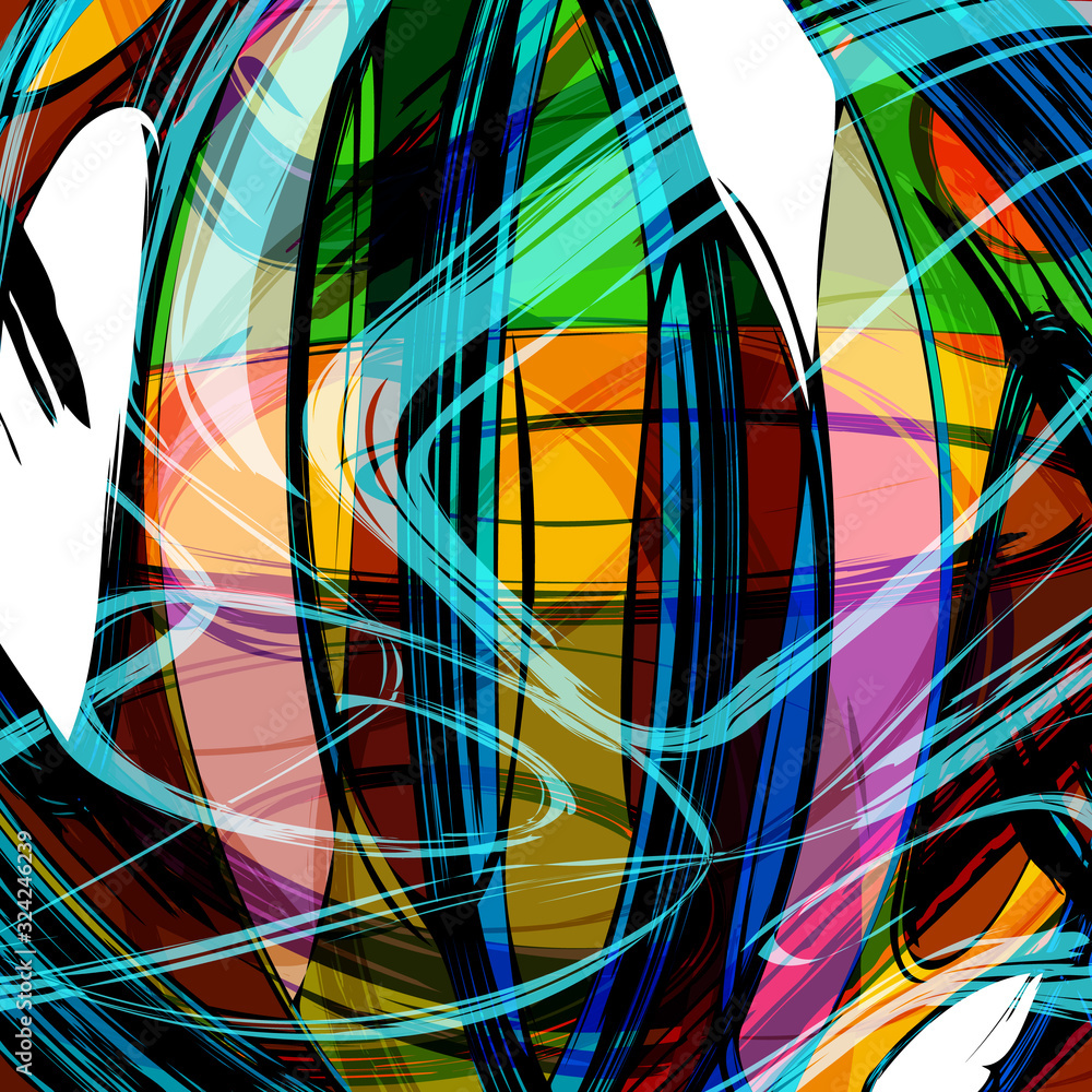 Fototapeta premium abstract color pattern in graffiti style. Quality illustration for your design