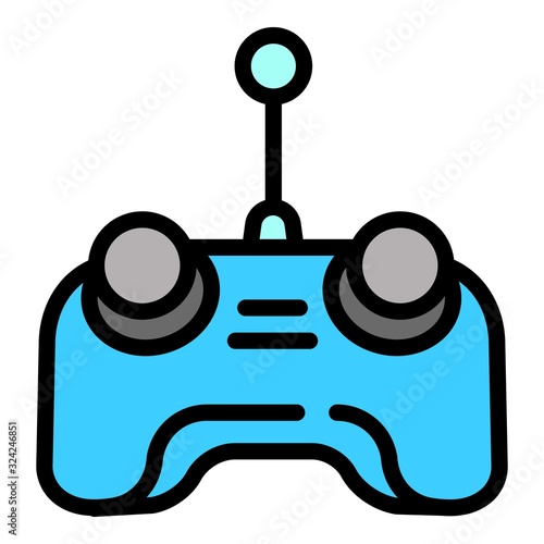 Remote control drone icon. Outline remote control drone vector icon for web design isolated on white background